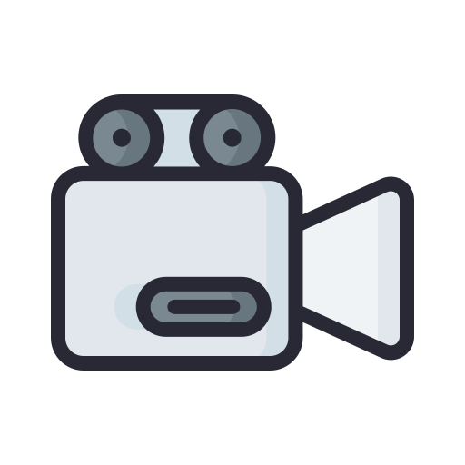 camara de video Generic Outline Color icono