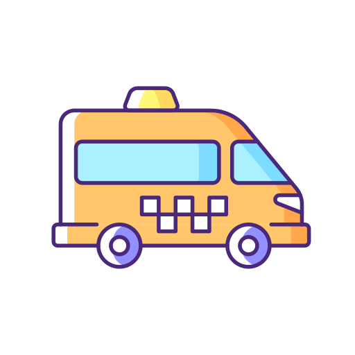 minivan-taxi Generic Thin Outline Color icon