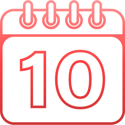 nummer 10 Generic Gradient icoon