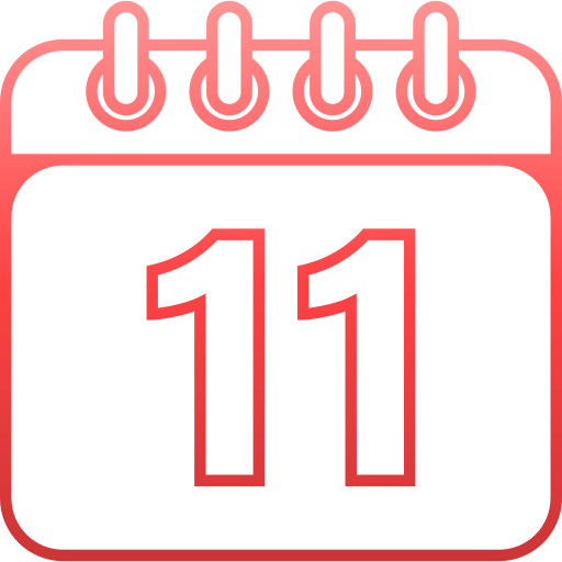nummer 11 Generic Gradient icoon