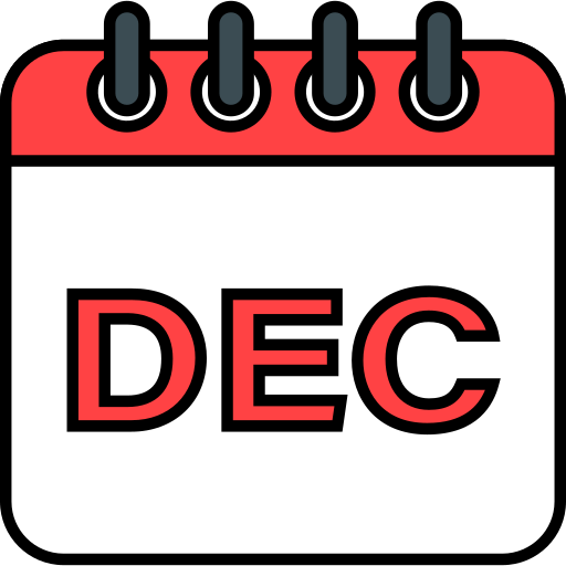 12月 Generic Outline Color icon