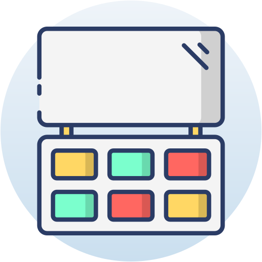 palette de maquillage Generic Circular Icône