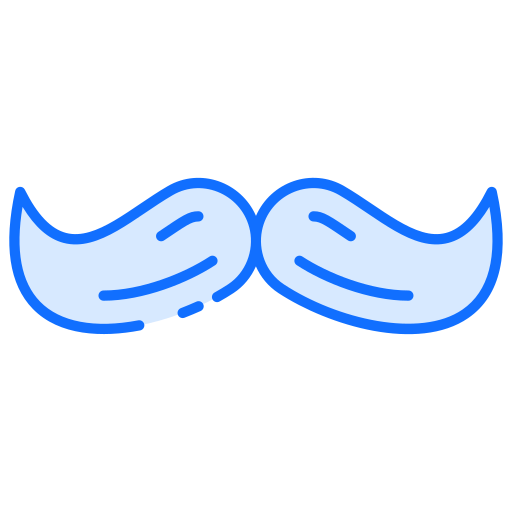 schnurrbart Generic Blue icon