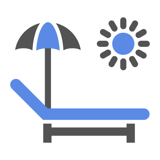 Beach chair Generic Blue icon