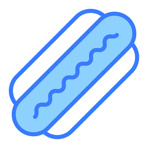 Hot dog Generic Blue icon