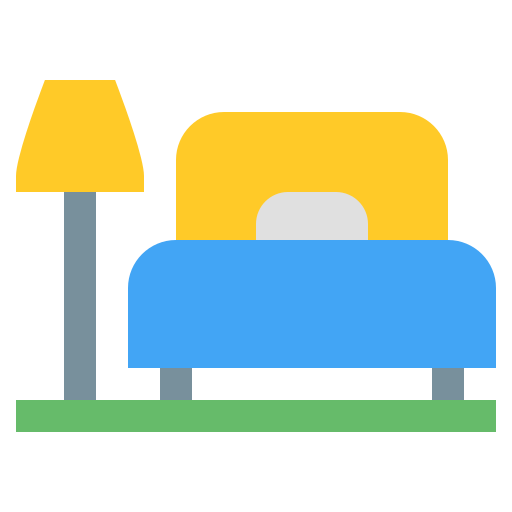 cama de hotel Generic Flat icono