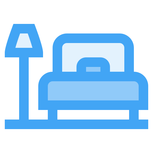 Łóżko hotelowe Generic Blue ikona