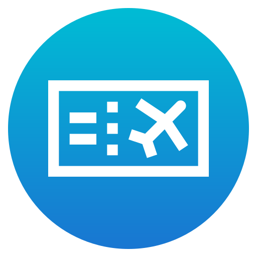 Plane ticket Generic Circular icon