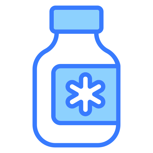 frasco de comprimidos Generic Blue Ícone