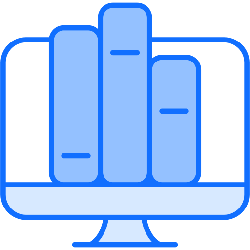 디지털 도서관 Generic Blue icon