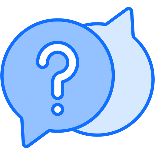 vraag en antwoord Generic Blue icoon