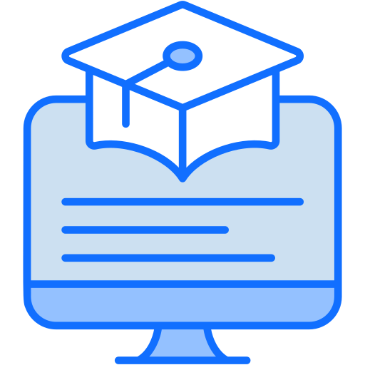 Distance learning Generic Blue icon