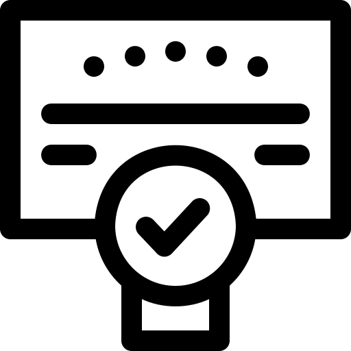 contrôle de qualité Basic Rounded Lineal Icône