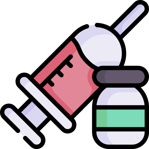 vaccino Kawaii Lineal color icona