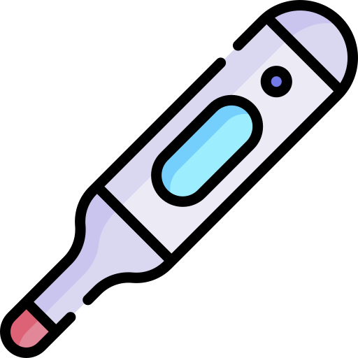 Thermometer Kawaii Lineal color icon