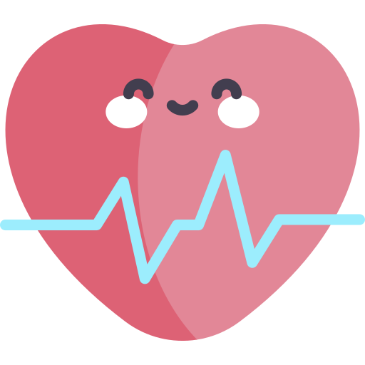 Heartbeat Kawaii Flat icon