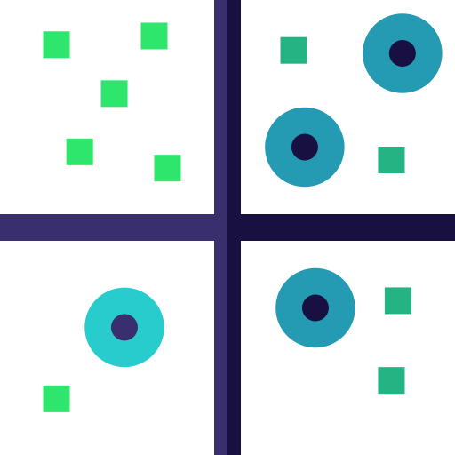 gráfico de dispersão Basic Straight Flat Ícone