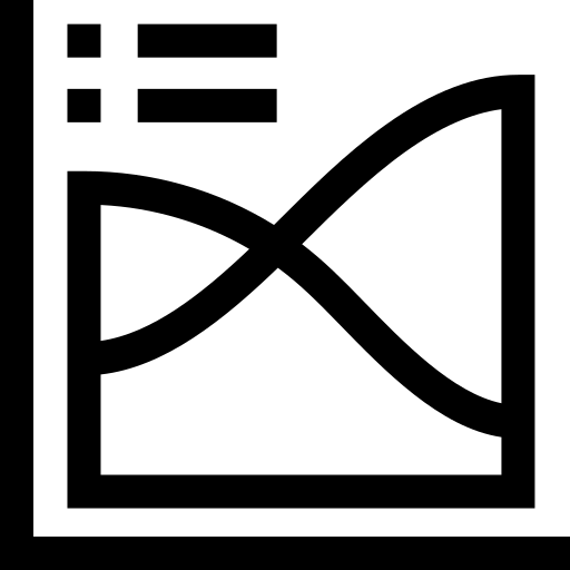 spline-grafiek Basic Straight Lineal icoon