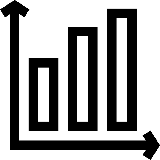 diagramme à bandes Basic Straight Lineal Icône