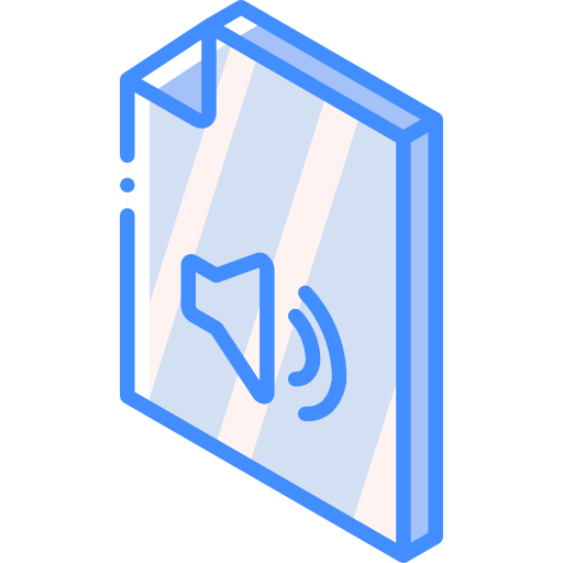 Audio file Basic Miscellany Blue icon