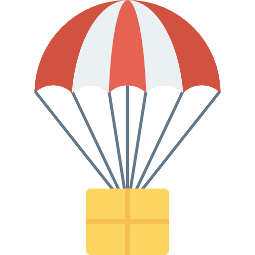 Parachute Dinosoft Flat icon