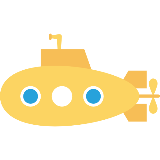 onderzeeër Dinosoft Flat icoon