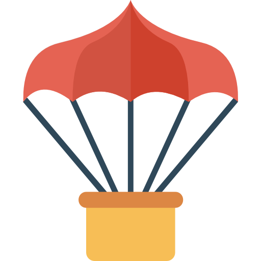 parachute Dinosoft Flat icoon