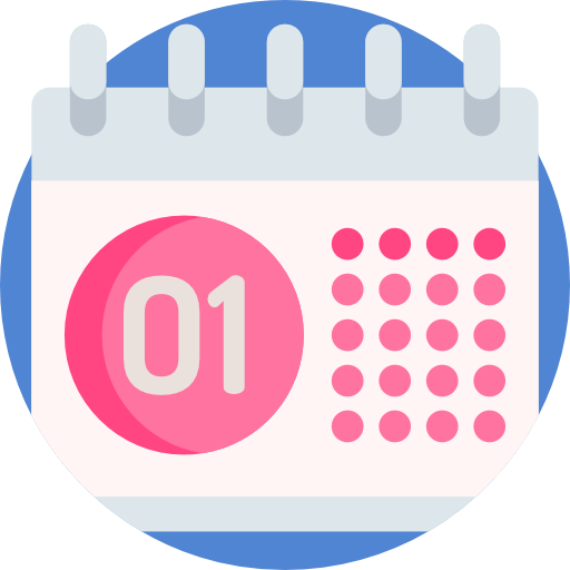 calendario Detailed Flat Circular Flat icona