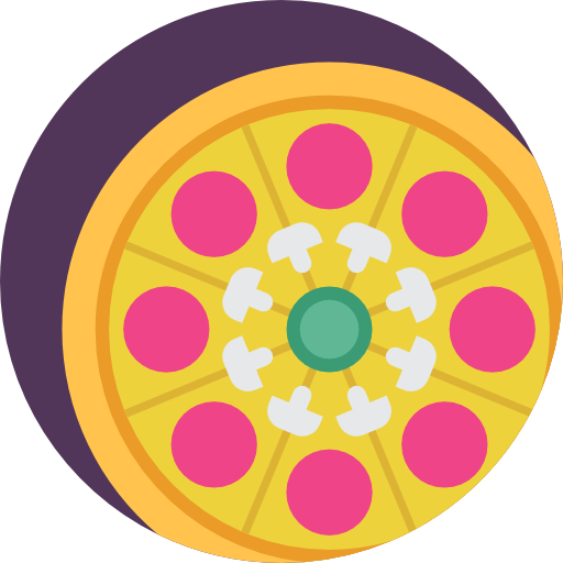 pizza Detailed Flat Circular Flat ikona