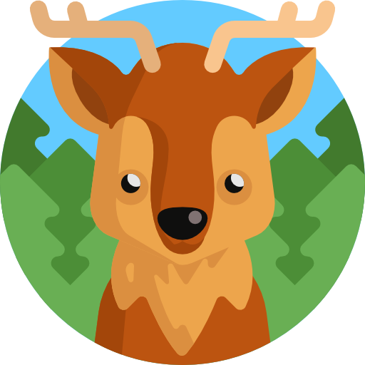 Deer Detailed Flat Circular Flat icon