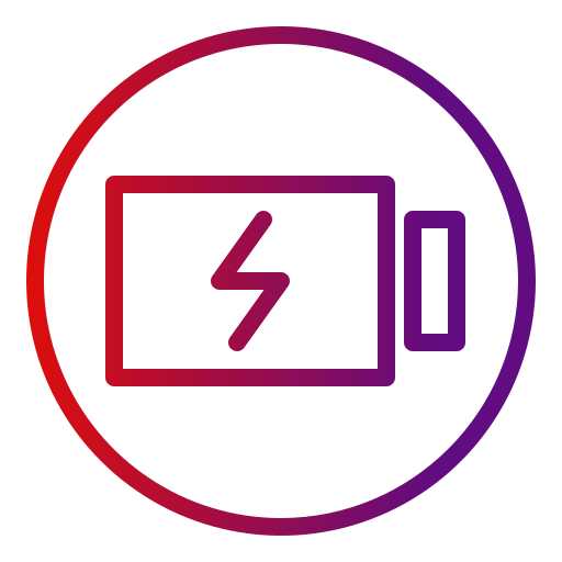batteria in carica Generic Gradient icona