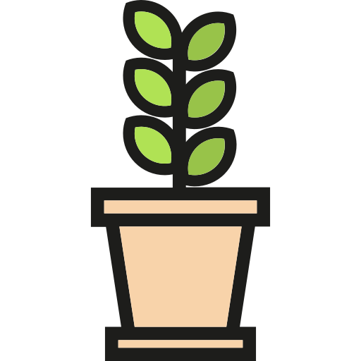 plantenpot Generic Outline Color icoon
