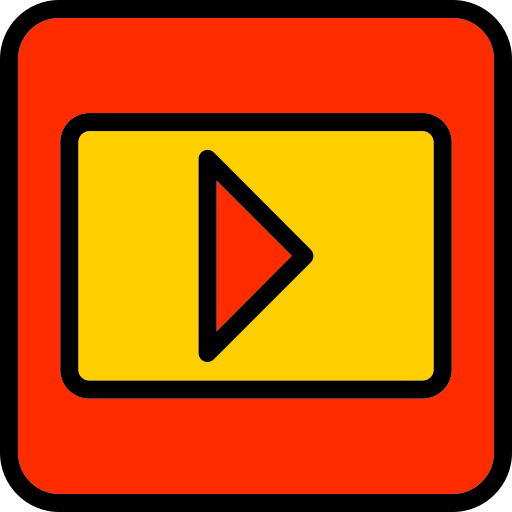youtube Generic Outline Color ikona