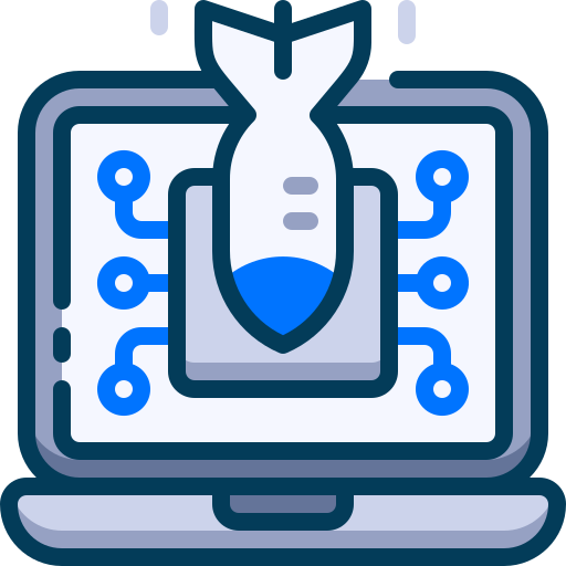 사이버 공격 Generic Blue icon