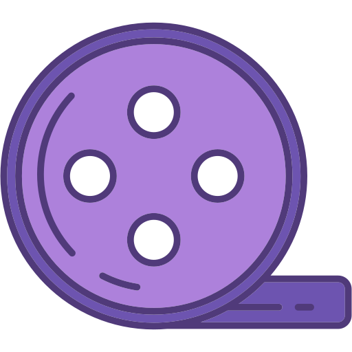 Movie Generic Thin Outline Color icon