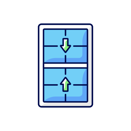 podwójne okna Generic Thin Outline Color ikona