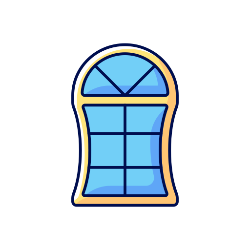 창문 Generic Thin Outline Color icon