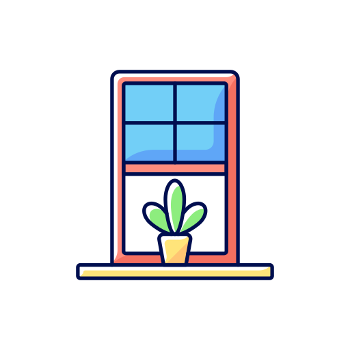 窓 Generic Thin Outline Color icon