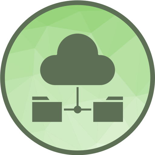 cloud opslag Generic Circular icoon