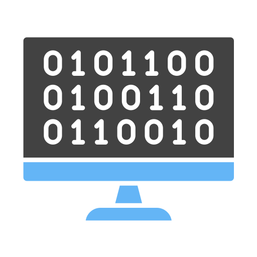 código binario Generic Blue icono