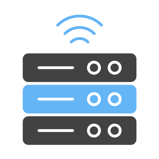 base de datos inalámbrica Generic Blue icono