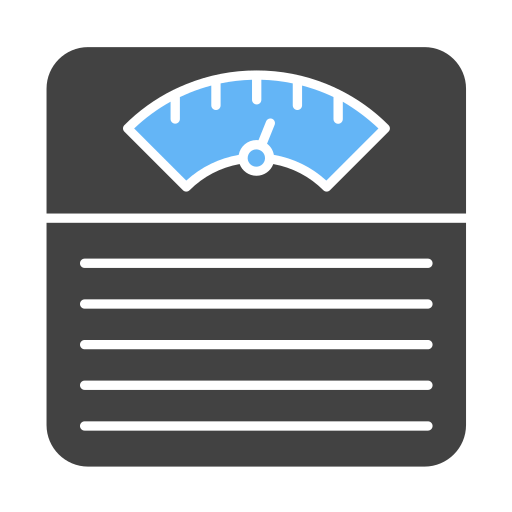 Weighing machine Generic Blue icon