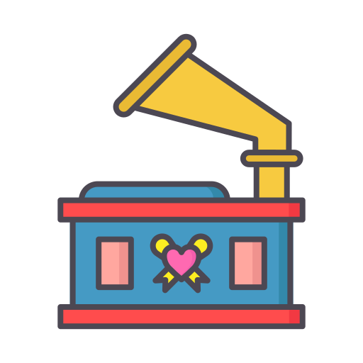 Gramophone Generic Outline Color icon