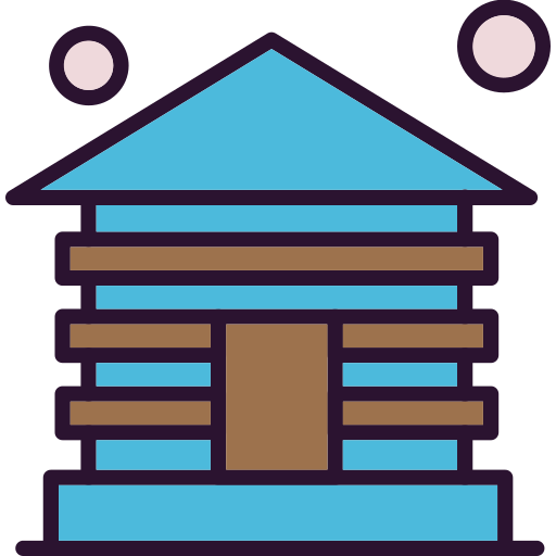 cabaña Generic Outline Color icono