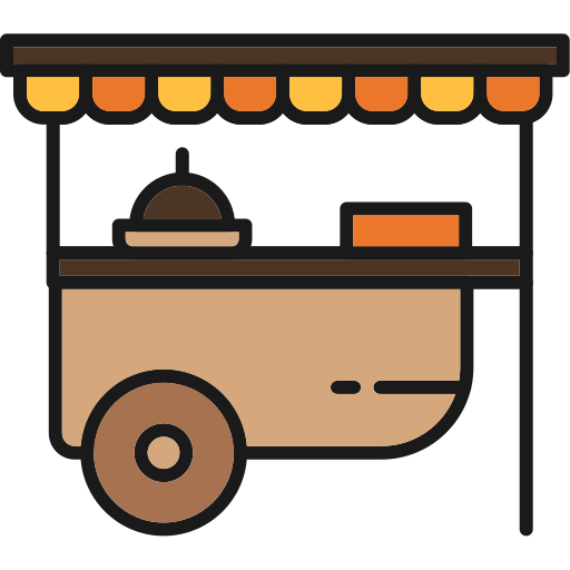 carrito de comida Generic Outline Color icono