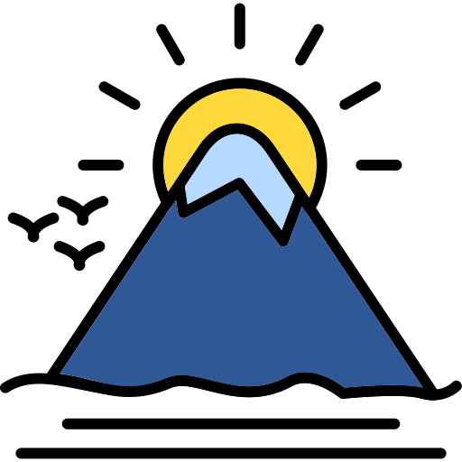 Fuji mountain Generic Outline Color icon