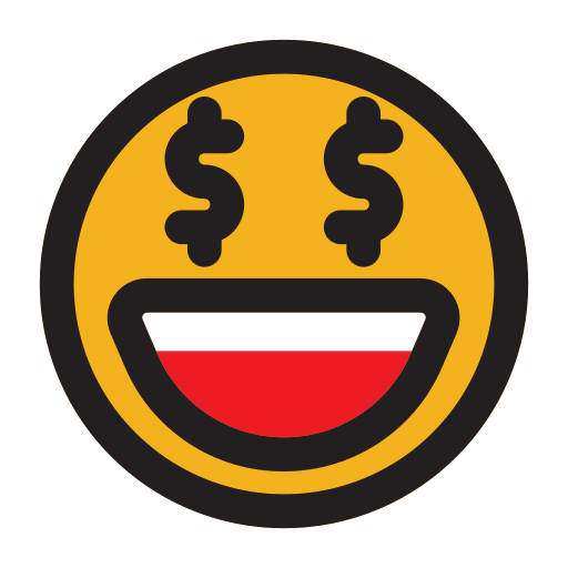 Greed Generic Outline Color icon