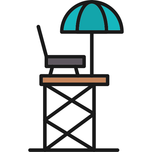 chaise de sauveteur Generic Outline Color Icône