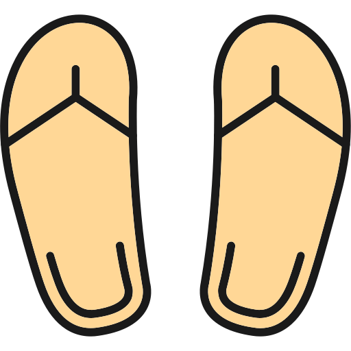 flip-flops Generic Outline Color icon