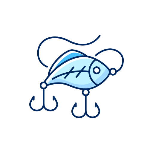 Fishing baits Generic Thin Outline Color icon